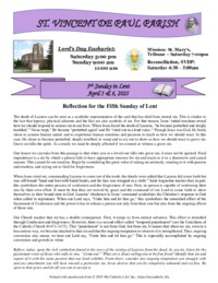 5th Sunday in Lent