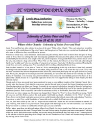Solemnity of Saints Peter and Paul